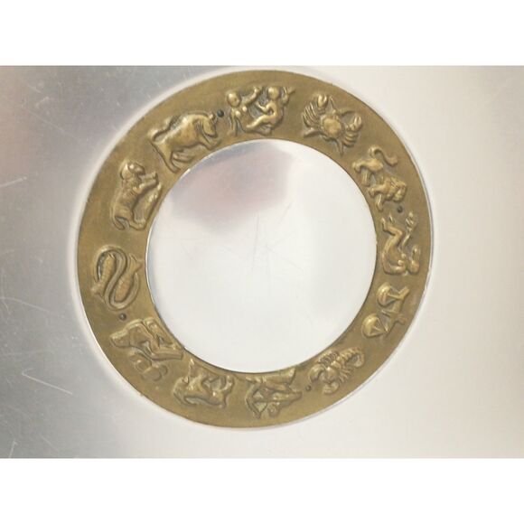1930s Kensington Art Deco Aluminum and Brass Zodiac Platter by Lurelle Guild - Picture 10 of 13